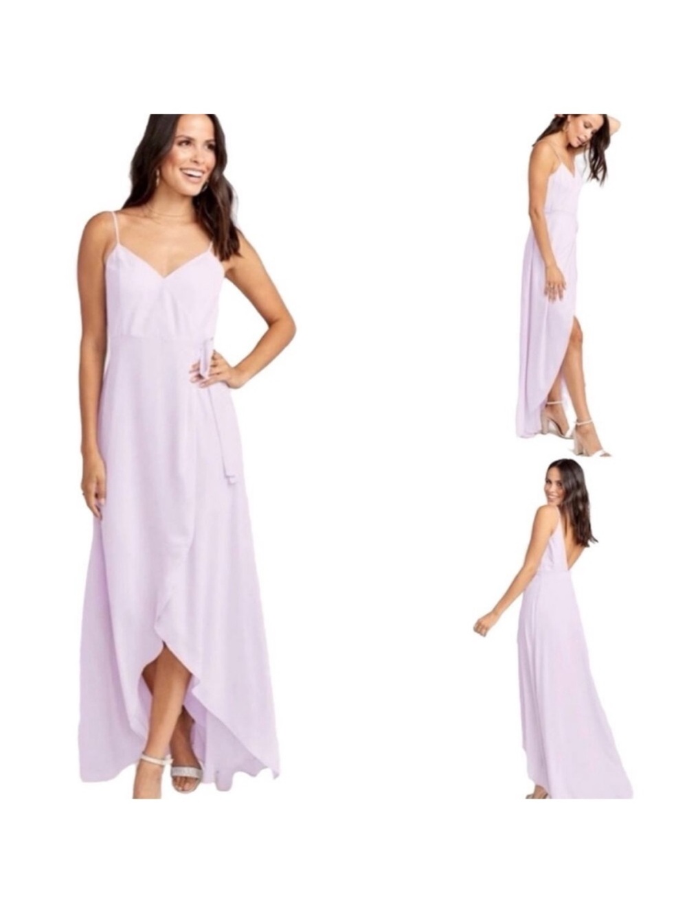 Show Me Your MuMu Lavender Spaghetti-Strap High-Low Dress